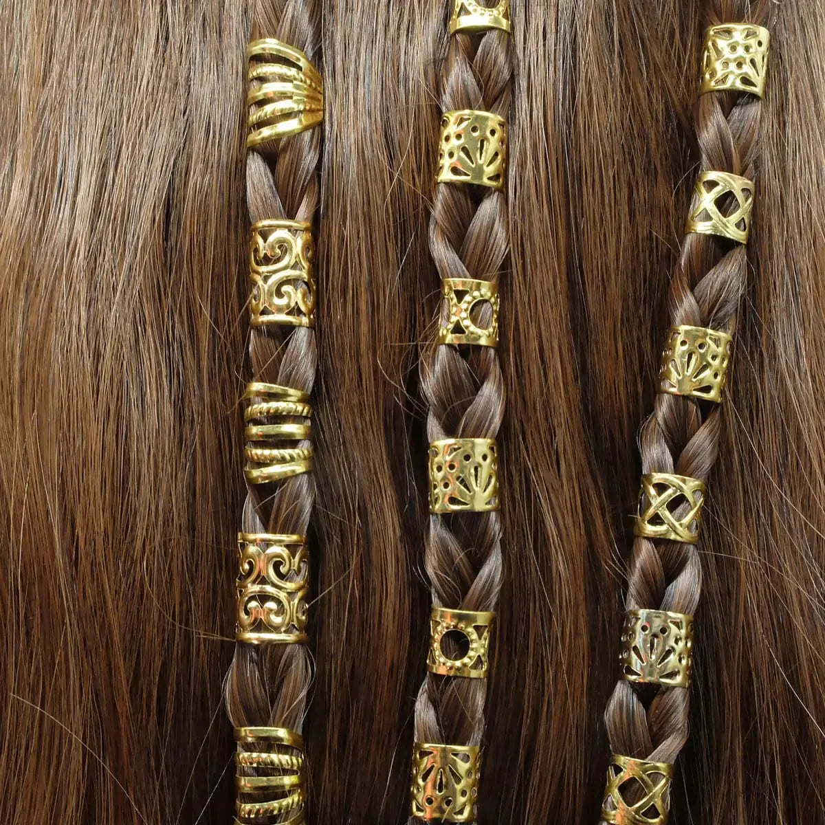 100 PCS Gold Loc Hair Jewelry Braiding Cuffs for Braids & Dreadlocks | Hair Accessories for Women and Girls