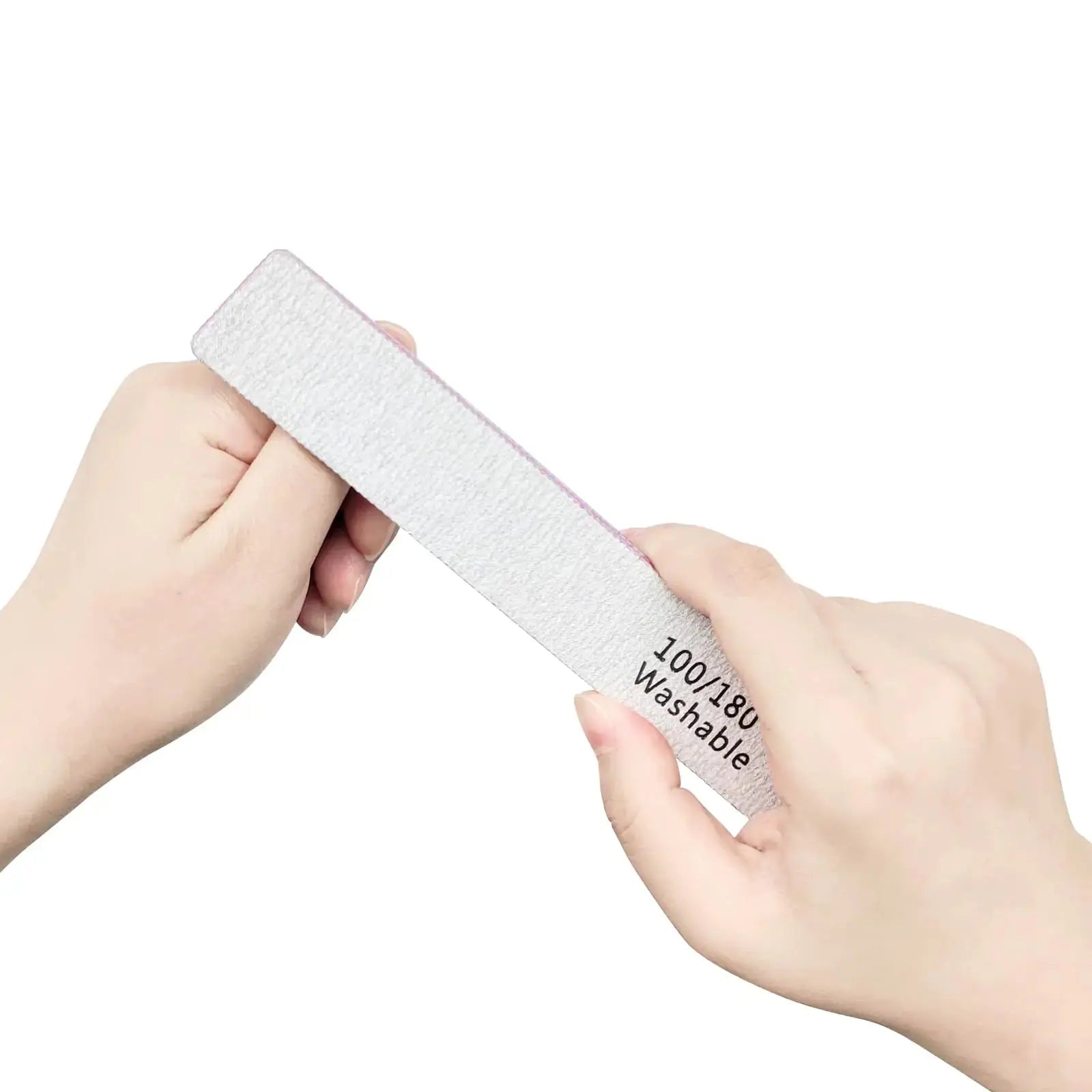 12 PCS Professional Nail Files - 100/180 Grit Washable Manicure Tools