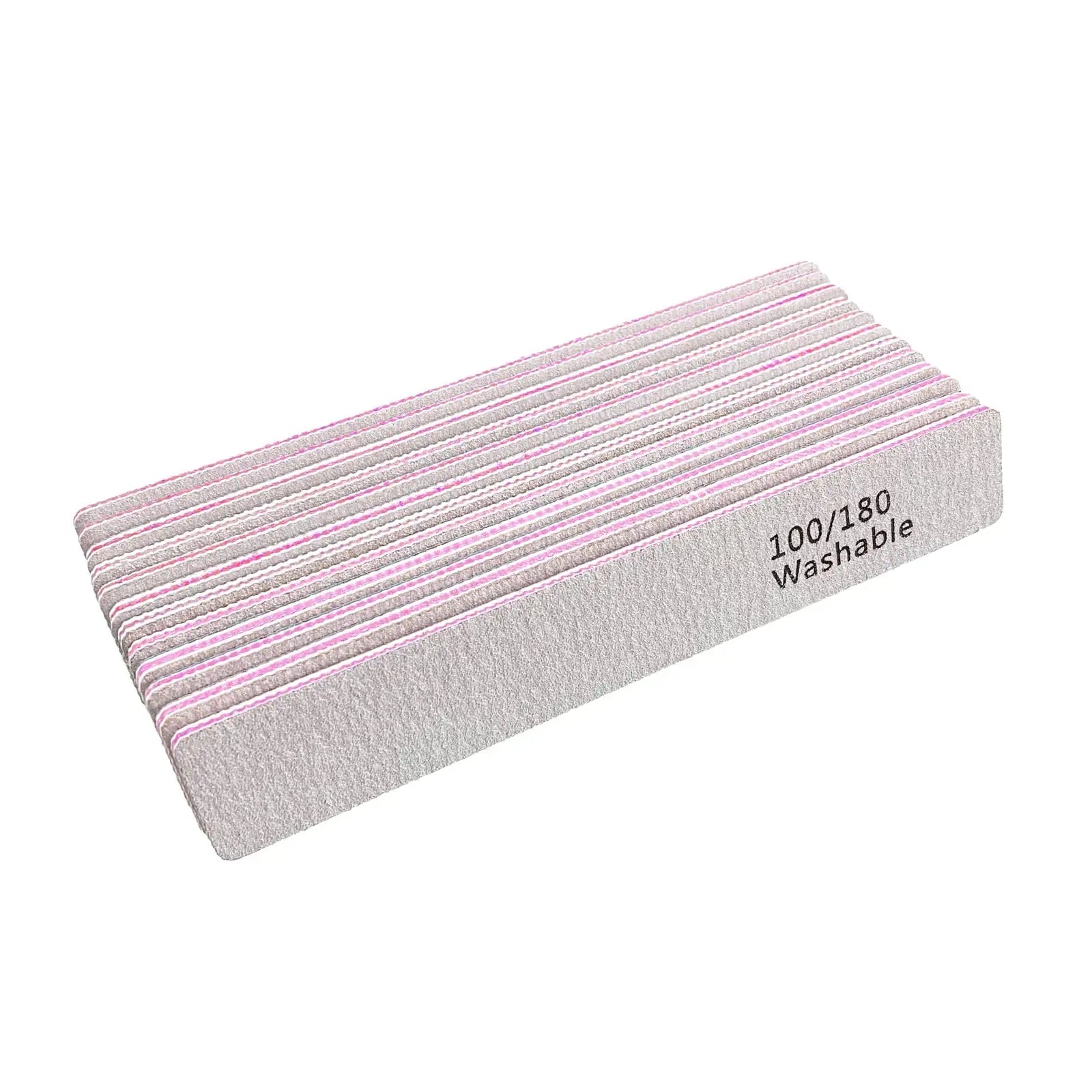 12 PCS Professional Nail Files - 100/180 Grit Washable Manicure Tools