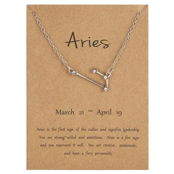 12 Constellation Zodiac Sign Necklace