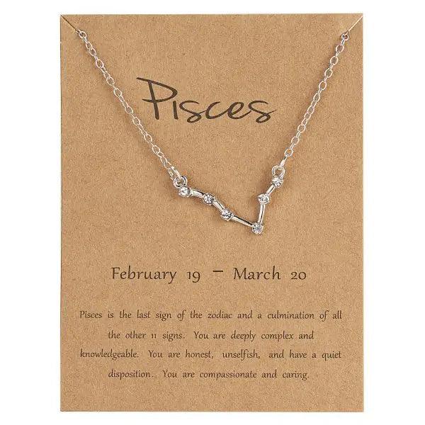 12 Constellation Zodiac Sign Necklace