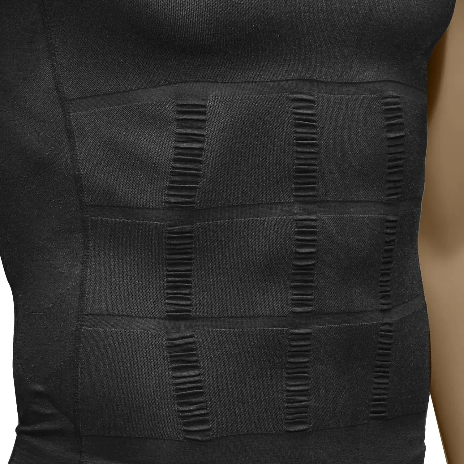 Odoland Mens 3 Pack Body Shaper Slimming Tummy Vest - Thermal Compression Shirt | Tank Top Shapewear