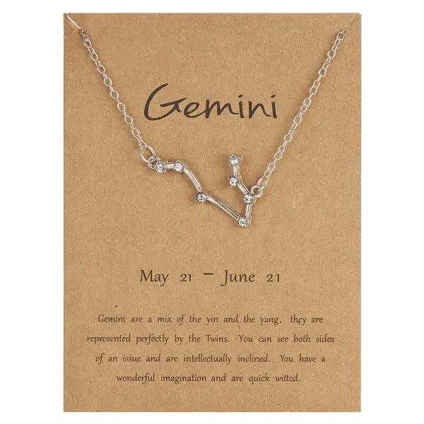 12 Constellation Zodiac Sign Necklace