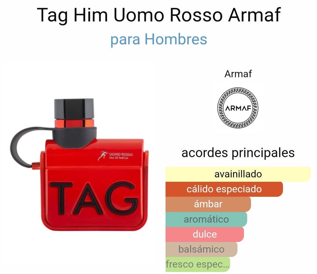 Tag Him Uomo rosso armaf 3.4oz
