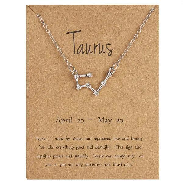 12 Constellation Zodiac Sign Necklace